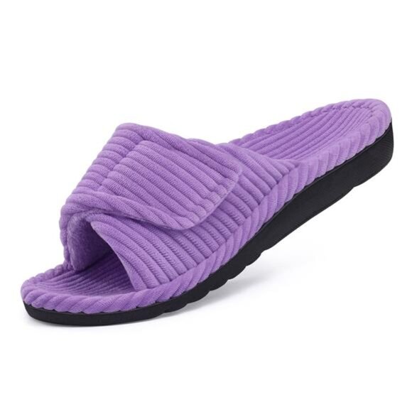 Orthotic Slippers for Women Adjustable Corduroy House Slippers Arch - Picture 1 of 7